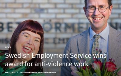 Le service public de l’emploi suédois remporte un prix pour son action contre la violence